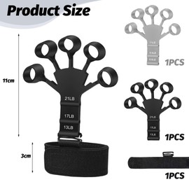 Bzzerumy Hand Trainer 5-Finger Grip Strength Trainer - Set of 2 Forearm Trainers for Intensive Training and Improved Hand Gripper Function