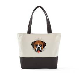 CafePress Boxer Puppy Dog Canvas Tote Top Zipper Closure