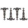 sourcing map 3.5 Inch Door Tee Hinge, 4Pcs T-Strap Hinges