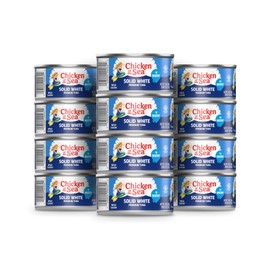 Chicken of the Sea Solid White Premium Albacore Tuna in Water, Wild Caught Tuna, 12 oz. Can (Pack of 12)