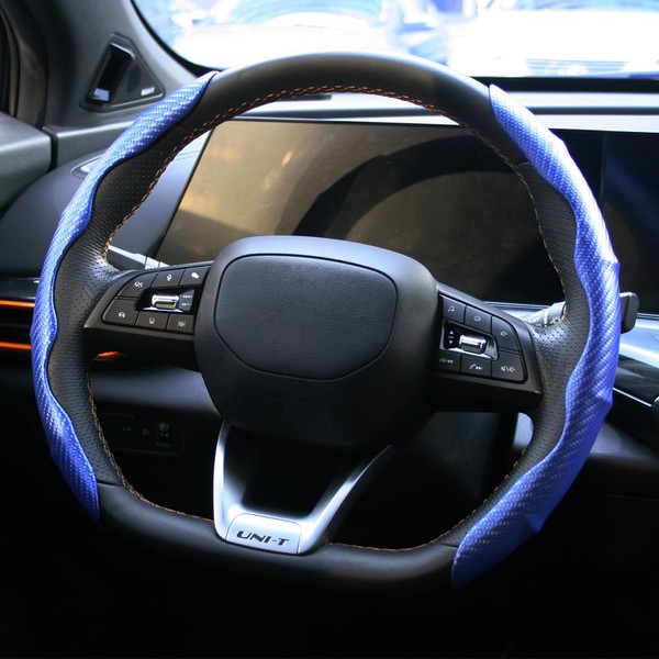 BROVACS Carbon Fiber Pattern Car Steering Wheel Cover Universal Anti-Slip
