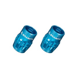 Granite Juicy Nipples Schrader Valve Core Remover Caps, 2 Pcs (Blue)