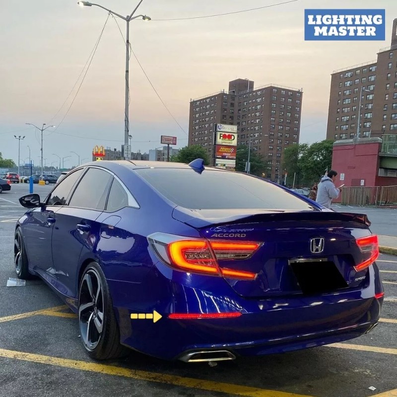 lighting_master Clear Lens Rear Bumper LED Reflector Fits Honda Accord