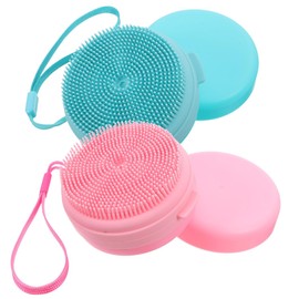 Baluue 2 Stück Badebürste aus Silikon Shampoo Körperwaschmittel Dusche Körperreiniger für Männer Duschabzieher Silikon Körperbürste Kieselgel