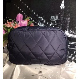 Vera Bradley Quilted Ultralight Grand/Large Cosmetic Bag SCROLL NAVY NWT-RV$69