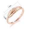 Philip Jones Rose Gold Plated Adjustable Feather Ring