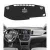 BIBLOZ Dash Cover for Toyota Sienna 2015-2020 Accessories Black Flannel