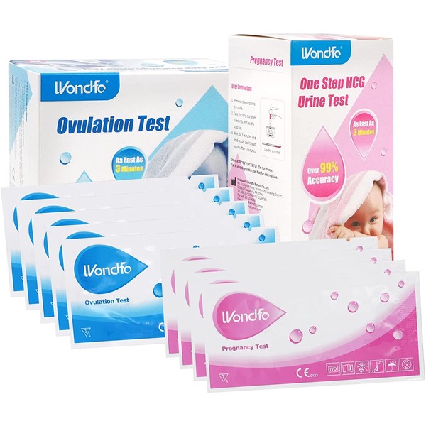 Wondfo Ovulation Test x 50 Pregnancy Test x 20 Ultra Early Test Sensitivity of 10 mIU/ml Pregnancy Test Strips Quick Recognition OPK