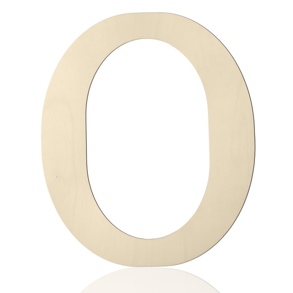 Wooden Letters 12 Inch O, 1/5 Inch Thick Large Wooden