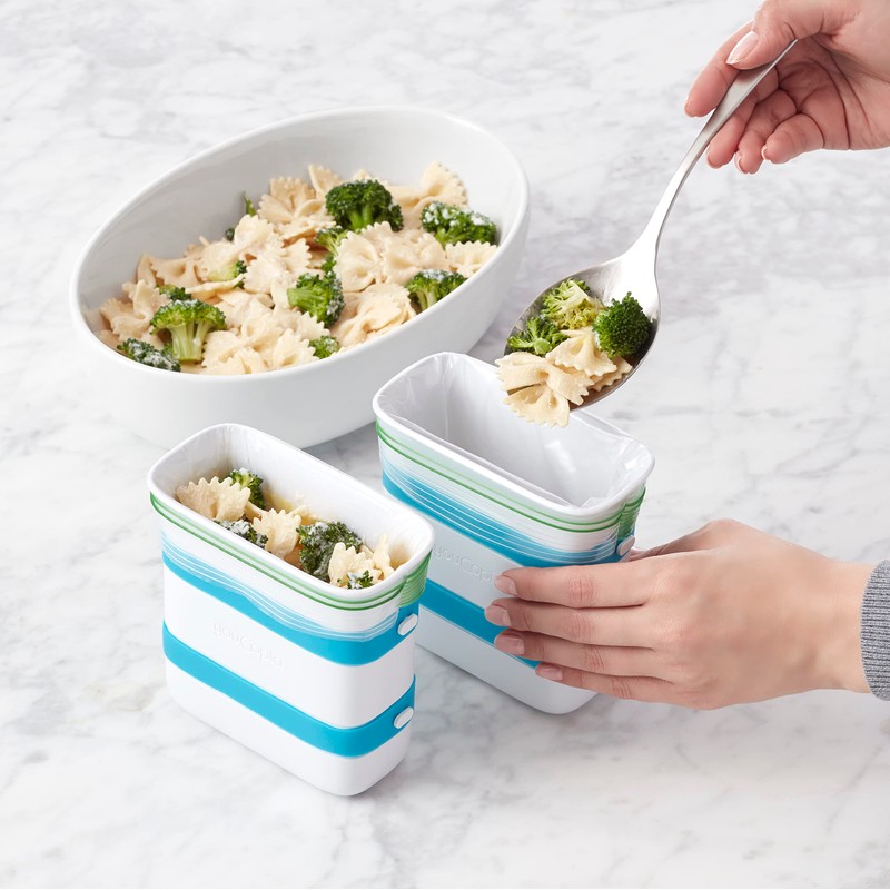 YouCopia FreezeUp Freezer Food Block Maker, 2 Cup, 2-Pack, Meal