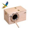 Parakeet Nesting Box, Bird Nest Breeding Box Cage Wood House