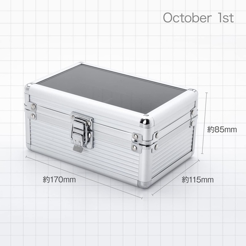 October 1st 3 Watch Case Storage Aluminum Box for Men