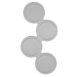 DDeehs 4pcs Round Border Frame Metal Die Cuts,Flower Border Edge Cutting Dies Cut Stencils for DIY Scrapbooking Album Decorative Embossing Paper Dies for Card Making, Sliver, 69 x 133 mm2.71x5.23 in