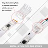 Flutesan 100 Pcs 3 Pin 10mm Solderless LED Light Strip