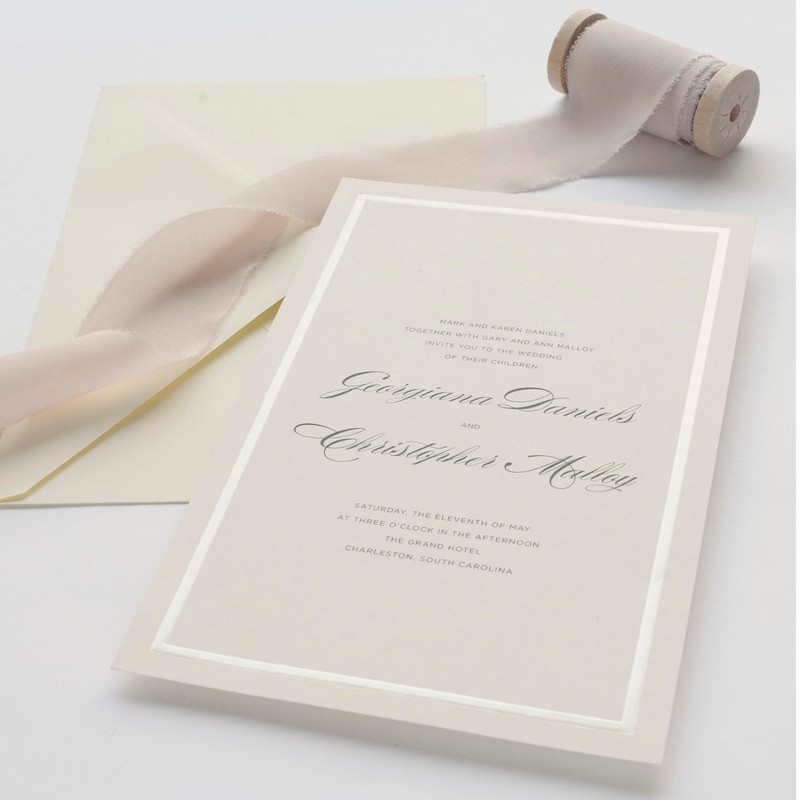 Gartner Studios 61007 Invitation Kit, Ivory, Pearl Foil Border