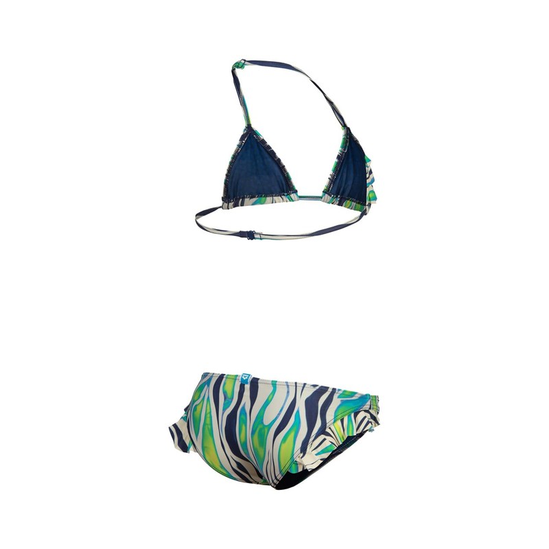 Arena Girls Water Print Bikini Triangle Two Pieces, Zebra, 62