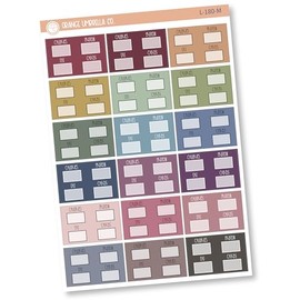 Macro Tracker Half Box Planner Stickers, Calories Intake Tracker, Color Print Planning Labels, FC12 (L-180-M)