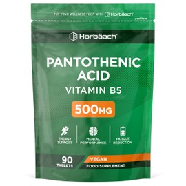 HI Vitamin B5 Pantothenic Acid 500 mg 90 Vegan Tablets