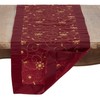 Embroidered And Sequined Table Runner In Festive Tones