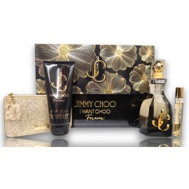 Jimmy Choo I Want Choo Forever 4 Pc's Set EDP 3.5 &EDP 0.25 & BL 3.3 + Pouch