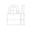 Abus 64ti/50HB80 Titalium Padlock LS