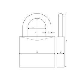Abus 64ti/50HB80 Titalium Padlock LS