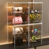 GUDEMAY Clear Stackable Plastic Storage Bins with Lid, Dustproof Display