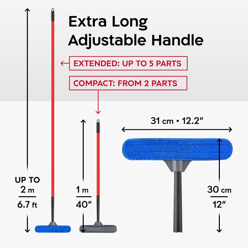 Tyroler Professional Window Squeegee for Home, 12"-80" Long Squeegee for