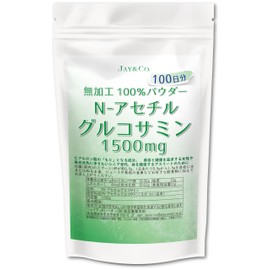 JAY&CO. Highest Standard 1500mg N-Acetyl Glucosamine 100% Powder (Additive-free (tasteless), 150g (x 1))