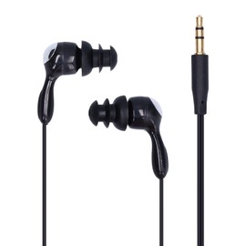 IPX8 Wasserdichte In-Ear-Kopfhörer 3,5 Mm / 0,14 Zoll Sportaktivitäten Kopfhörer 40 Cm / 15,7 Zoll Kopfhörer-Linie mit 2 Stück Ersetzen Sie Ohrstöpsel Zum Schwimmen, Surfen, Laufen, (Schwarz LR063682)