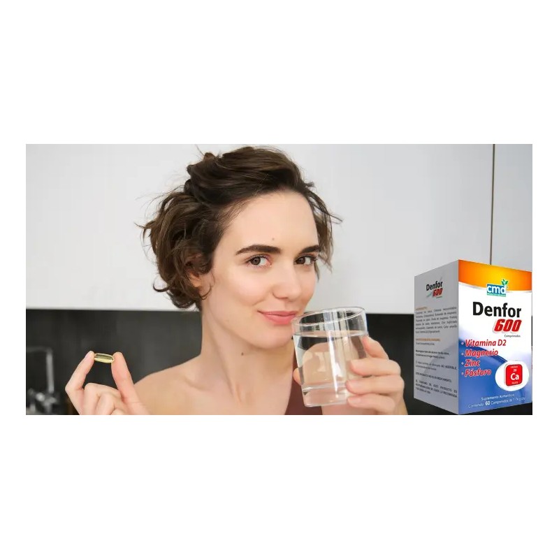 Pack Denfor 600 Vitaminas Minerales Calcio
