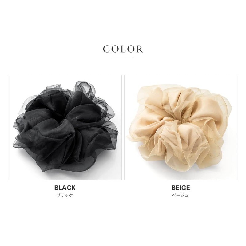 Cream Dot Hair Accessories, Women's Popular, Scrunchie, Volume, Organza Material,