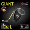 Flexi Giant Tape Leash , 26 ft, Large, Black/Neon