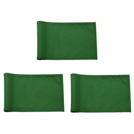 3 Pieces Golf Flag with Tube Inserted Putting Green Golf Flag Numbered Golf Flag 420D Nylon Mini Flags for Yard Indoor Outdoor Backyard Garden Portable Golf Flag, 8 x 6 Inch(Green)