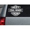 West Virginia Coal Miner Decal 6" White Sticker