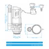 Ibergrif Universal Cable Mechanism for Toilet Flush, Double Flush Valve