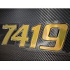 Domed 3D Boat Registration Numbers and Letters Sport Series (Gold/Black