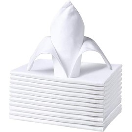 ALFER HOME Luxor-Servilletas De Tela Colores 40x40 Cm Paquete 20 Piezas-Lavable-para Todo Tipo de Eventos. (Blanco)