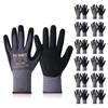 Nitrile Work Gloves HPHST,Spandex Liner Nitrile Coated,Smart Touch,12 Pairs(M)