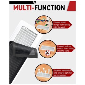 Byttlerom 6 Pack Vent Covers for Home Floor Vent Covers 4x10 Inch Magnetic Vent Screen Mesh Floor for Home Ceiling Wall Air Vent