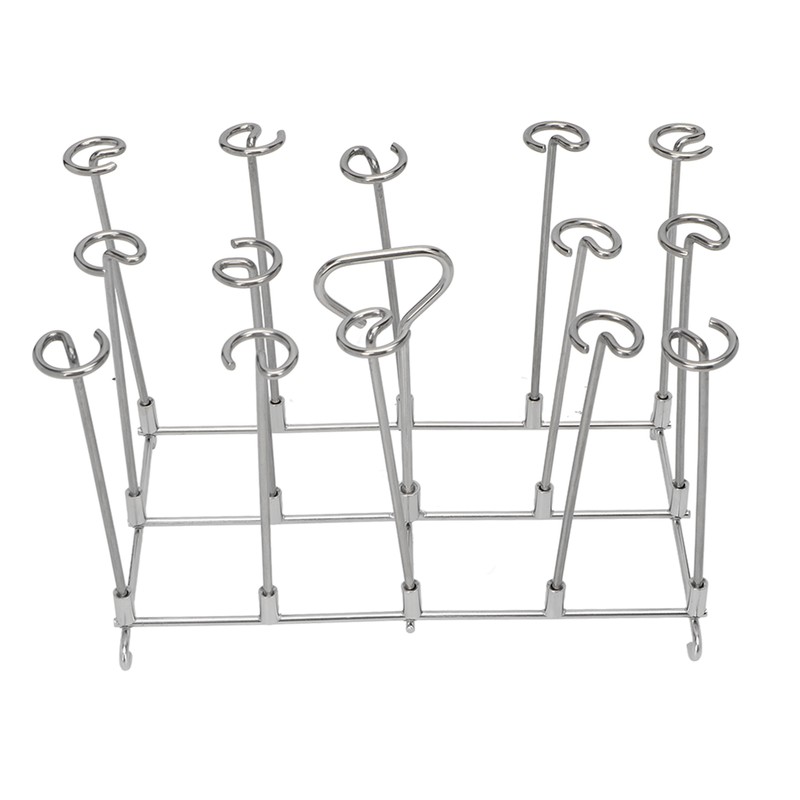 Fryer Skewer Stand Uniform Cooking Rust Resistance Stainless Steel Vertical