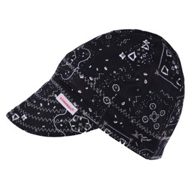 Comeaux Caps Reversible Welding Cap Black Bandana Size 7 1/8