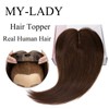 MY-LADY Human Hair Toppers for Women Real Remy Hair 130%
