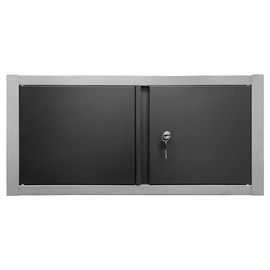 JZD Metal Wall Mount Cabinet with Two Doors, Lockable Hanging Steel Chest, for Kitchen Warehouse Office Garage
