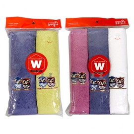 Our neighborhood owl towel 2p 3p-H/color random/pure cotton towel/pure cotton towel/towel/towel/body towel/face towel owl towel 2p 2ea