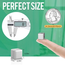 Pack of 12 8 x 8 mm Strong Magnets, Magnets for Magnetic Board, Fridge Magnets for Crafts, Magnets Extra Strong, Magnets Small, Permanent Magnets for Whiteboards, Stickers, Photo