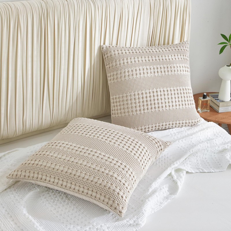 PHF Waffle Weave Euro Sham Cover 26" x 26" Throw