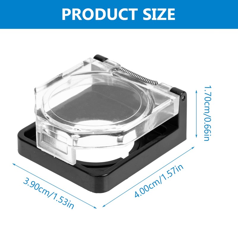 TOPBATHY Safety Push Button Switch Cover: 4 Pieces Clear Plastic