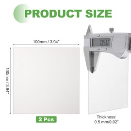QUARKZMAN 2 Pezzi Lastra In Titanio TA1 Puro, 100x100x0.5mm Lastra In Titanio Resistente Alla Corrosione Per Parti Marine Lavorazione Chimica Macchinari Industriali Lavorazione