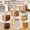 6 Pcs 300ml/10oz Glass Jars Wide Mouth Glass Food Storage